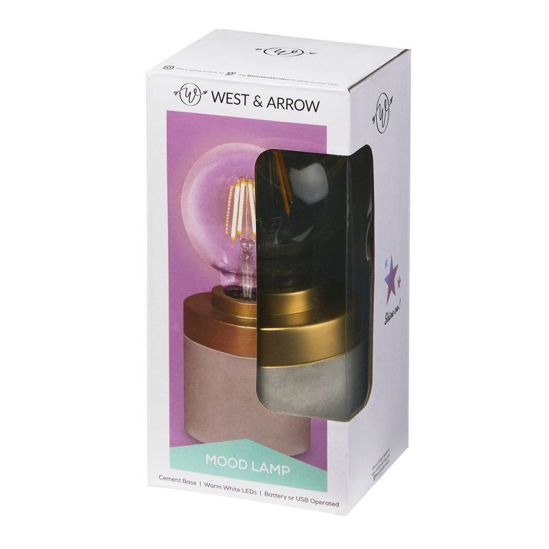 Terrazo Novelty Accent Table Lamp (Includes LED Light Bulb) White/Gold - West & Arrow