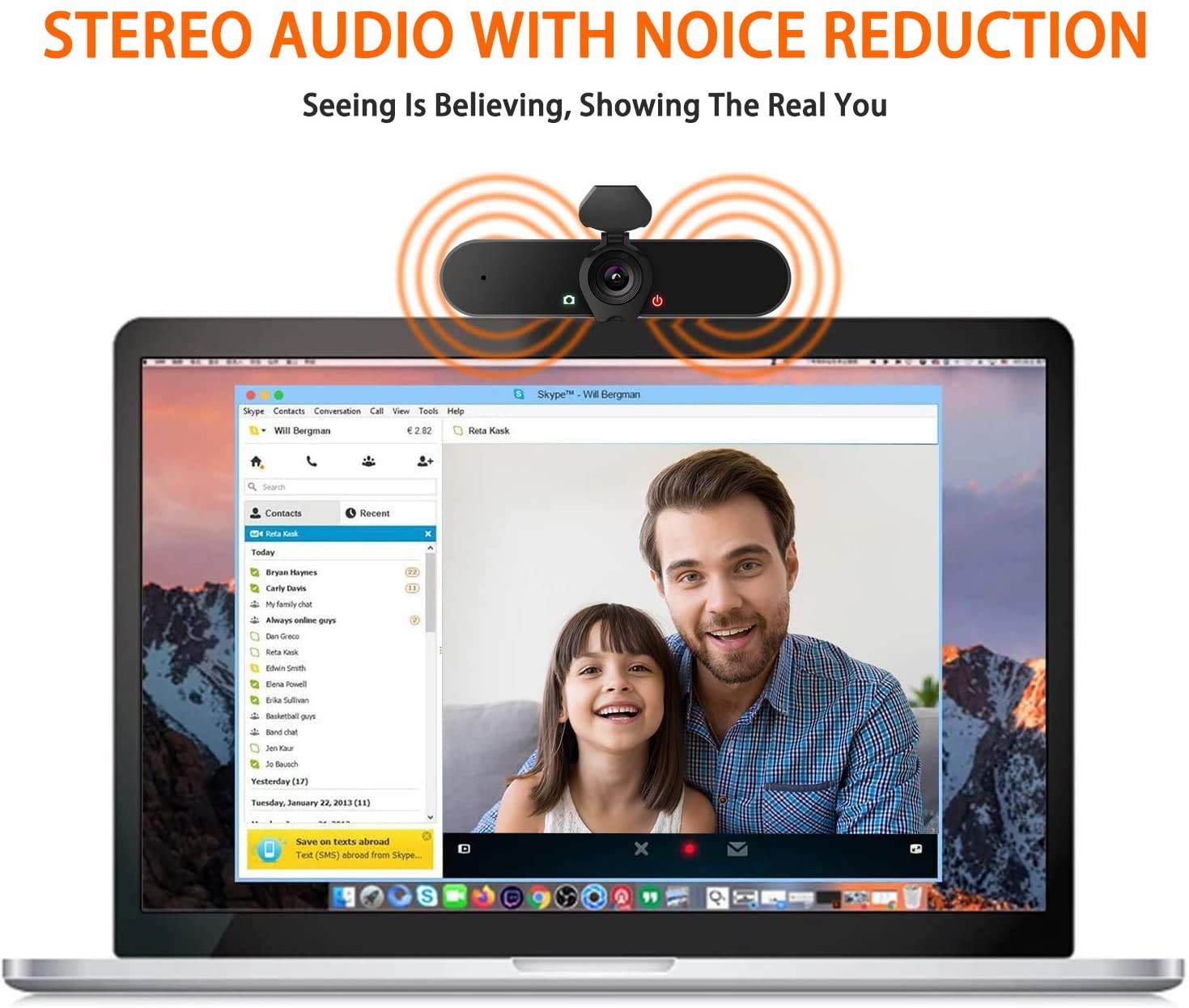 Webcam with Microphone, 1080P HD Desktop Streaming USB Computer Webcam,Plug and Play with Privacy Cover for PC Video Conferencing/Calling/Gaming, Laptop/Desktop Mac, Skype/YouTube/Zoom