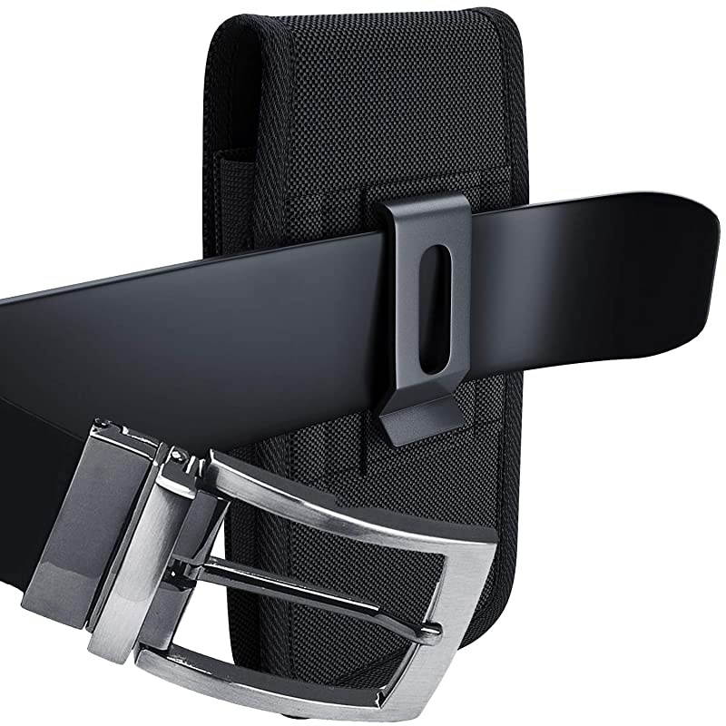 Phone Holster for iPhone XS Max, iPhone 11 Pro Max Belt Holder Rugged Tactical Cell Phone Holster Pouch Case w/ Belt Holster Clip Fits iPhone XS Max/11 Pro Max/8 Plus/7 Plus/6S Plus with Case on