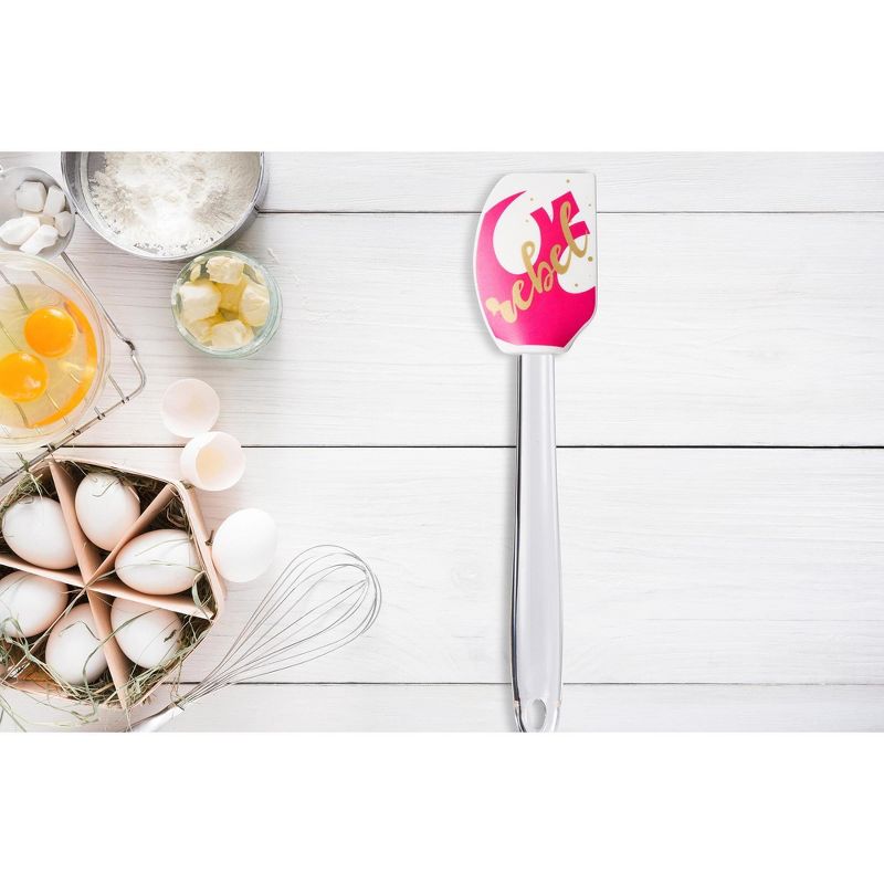 Cookduo Mix & Measure Spoon - Red Silicone Spoon with Adjustable Measuring Spoon FDA