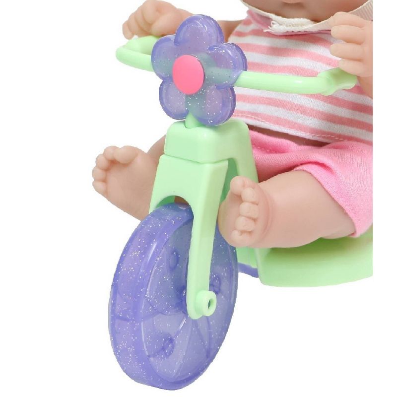 JC Toys Lil' Cutesies 8.5" All Vinyl Baby Doll with Tricycle