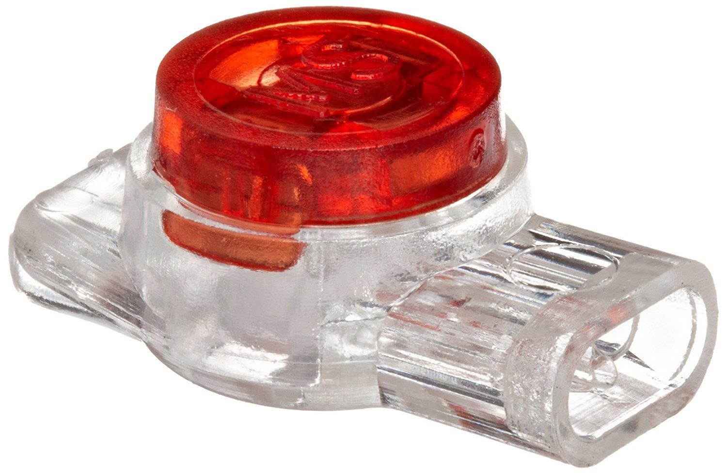 Morris Products 10754 Insulation Displacement Connector, 3 Port, Red, 19-26 Wire Range (Pack of 25)