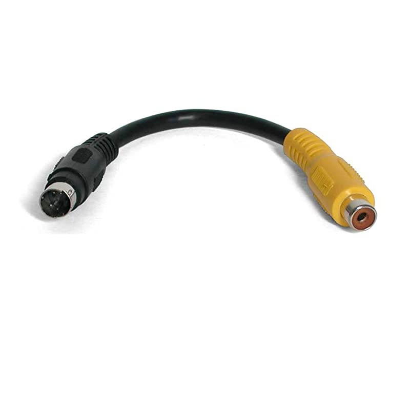 com 6 in S Video to Composite Video Adapter Cable SVideo to Composite Video Low Profile 4 Pin S Video to RCA SVID2COMP