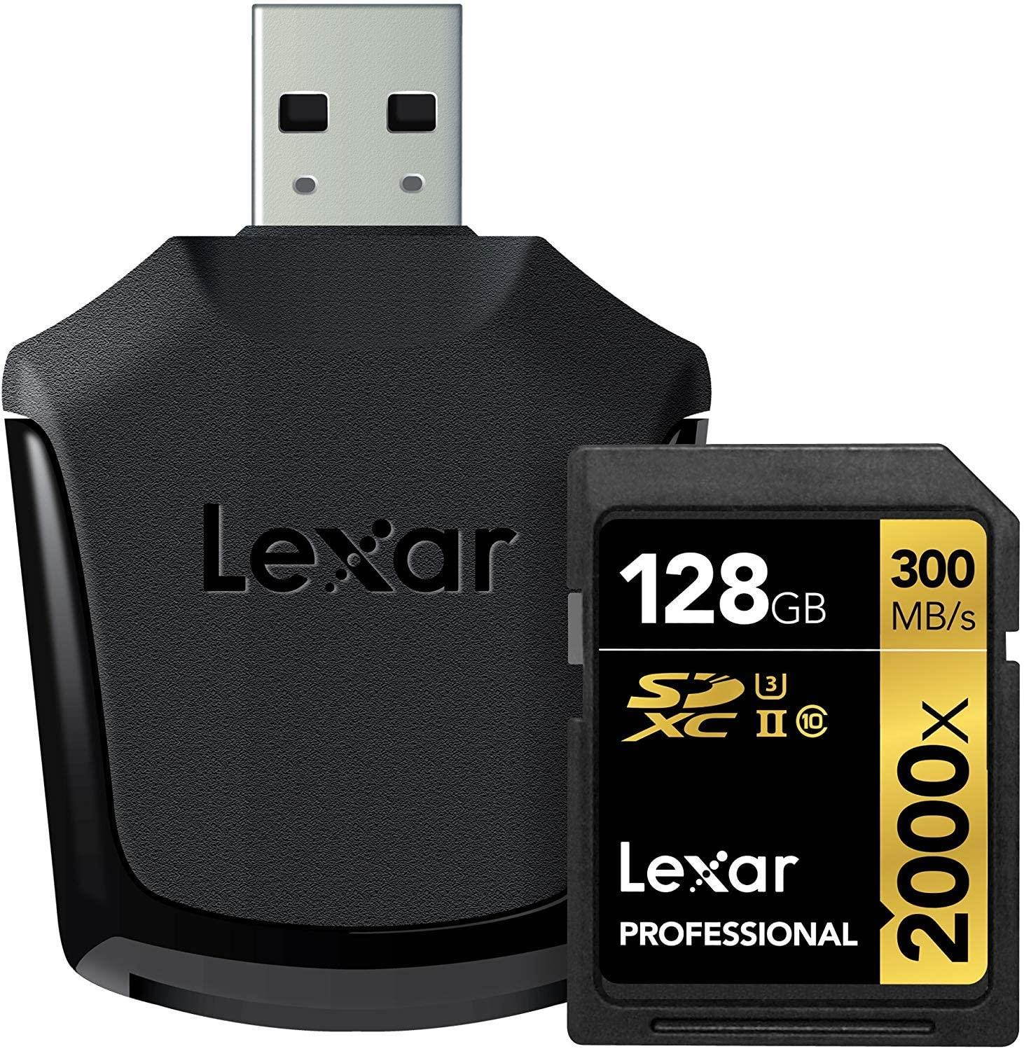 Lexar 128GB PRO SDHC 2000X RDR UII BL NA