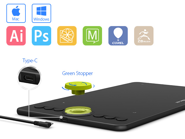 XP-PEN Deco 02 Digital Graphics Drawing Tablet Drawing Pen Tablet with Battery-free Passive Stylus and 6 Shortcut Keys (8192 levels pressure)