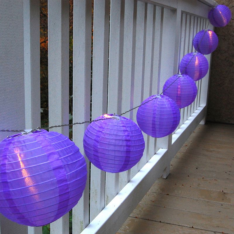 10ct Nylon LED Battery Powered String Lights Purple