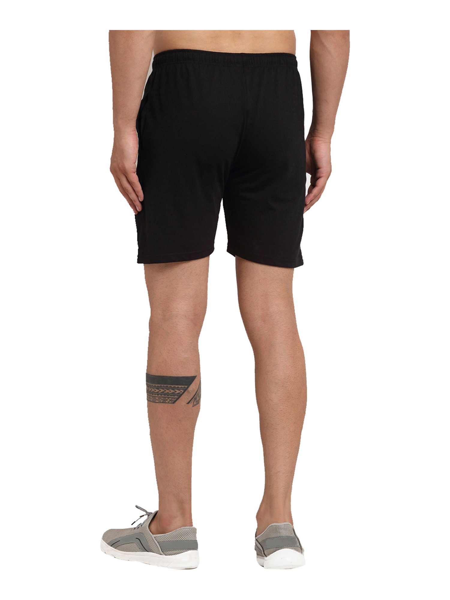 Vimal Jonney Navy & Black Regular Fit Printed Shorts - Pack of 2