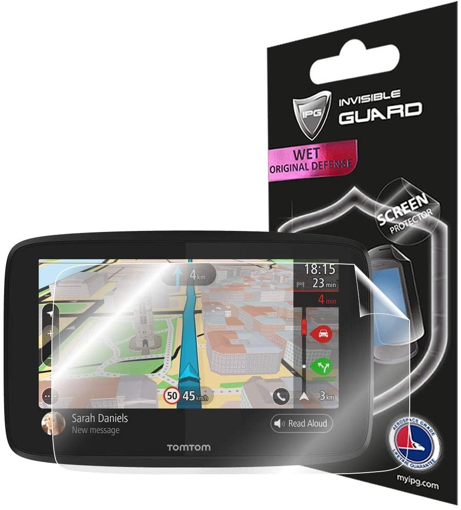IPG for Tomtom GO 620 6-Inch GPS Navigation Display Screen Protector Invisible Ultra HD Clear Film Anti Scratch Skin Guard - Smooth/Self-Healing/Bubble -Free