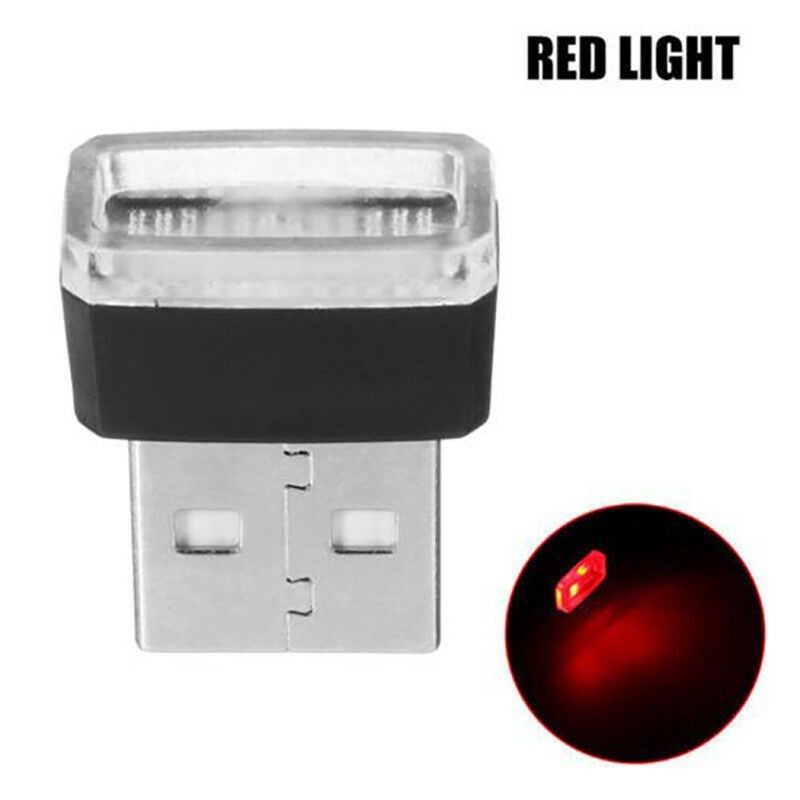 4pcs Mini USB LED Light Colorful Light Lamp For Car Atmosphere Lamp