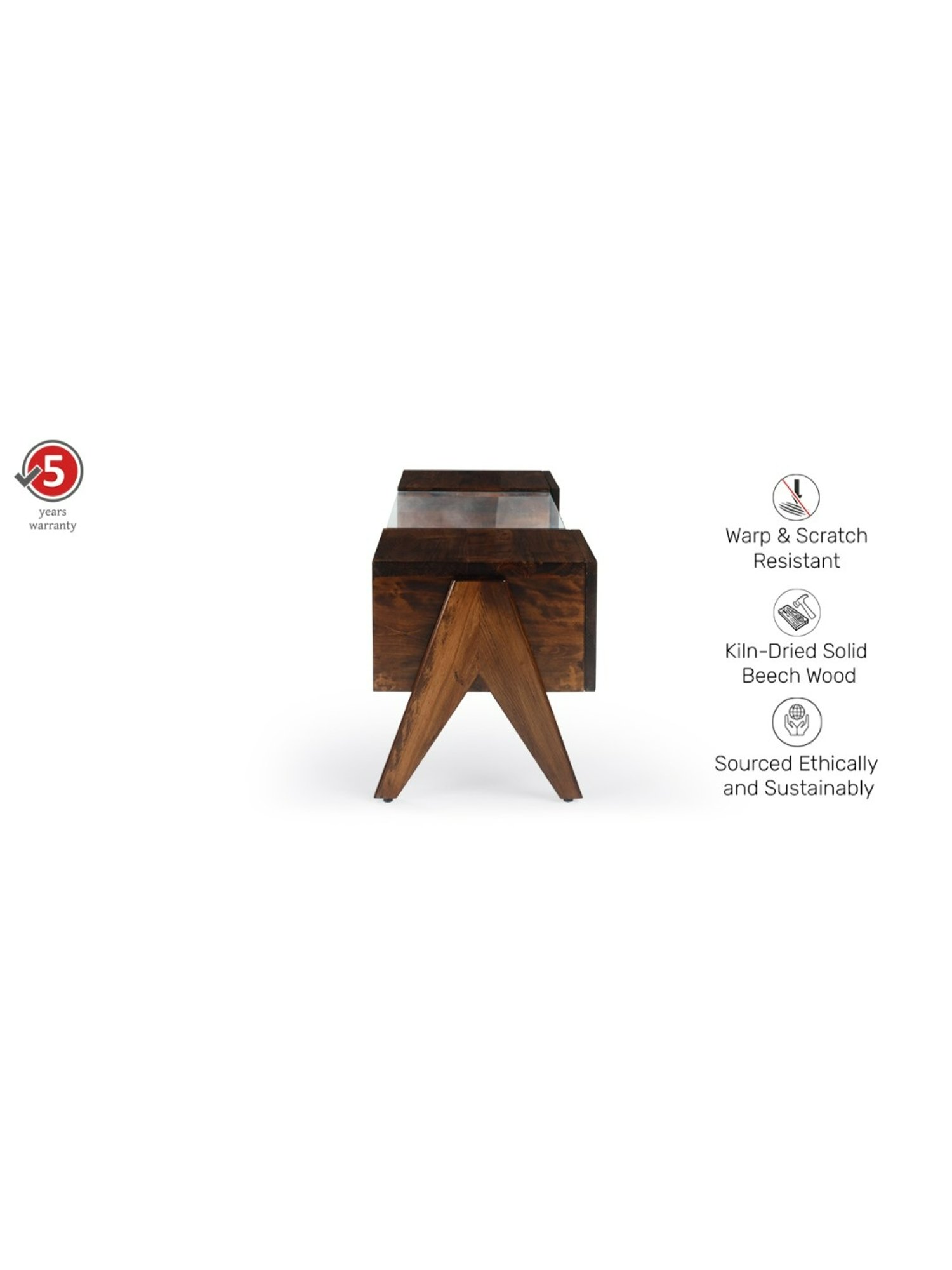 Delite Kom Flex Flowery Wenge & Acacia Dark Engineered Wood TV Entertainment Unit