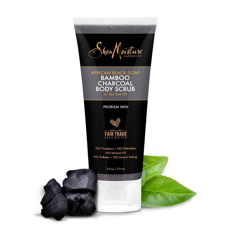 SheaMoisture African Black Soap Bamboo Charcoal Body Scrub - 6 fl oz