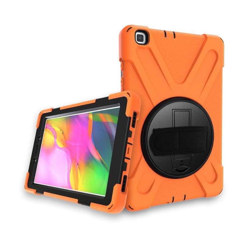 Galaxy Tab A 8.0 T290 Case, Heavy Duty Rugged Shield Case, Shockproof Drop Protection Kickstand Handstrap Shoulderstrap For Samsung Galaxy Tab A 8.0 2019 SM-T290 [Black]