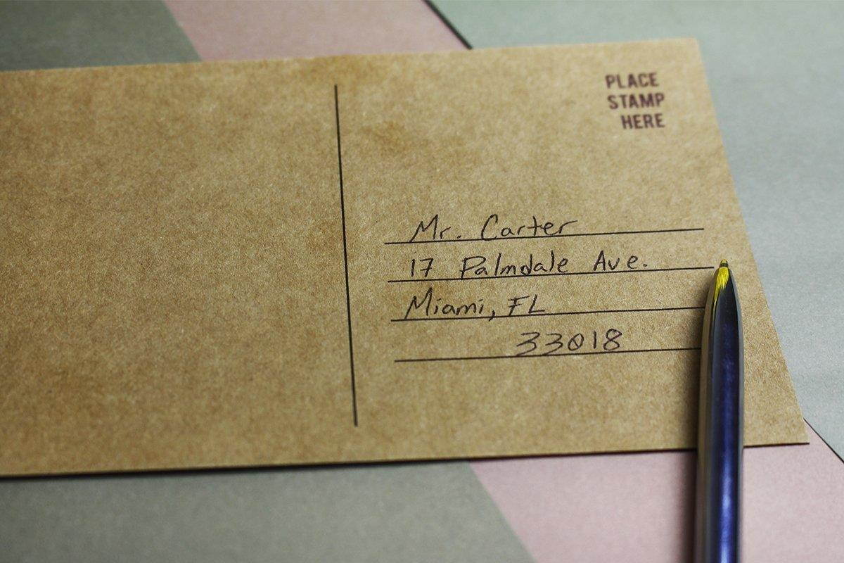 Set of 50 Brown Kraft Paper Blank Postcards Pack - Self Mailer Mailing Side Postcards 50 Pack Postage Saver - 4 x 6 inches