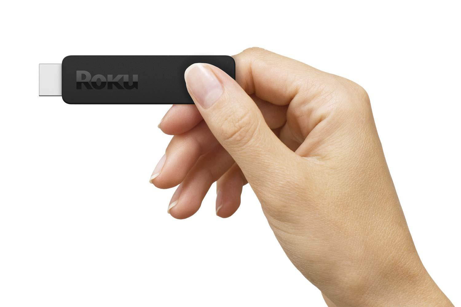 Roku Streaming Stick | Portable, Power-Packed Streaming Device with Voice Remote with Buttons for TV Power and Volume