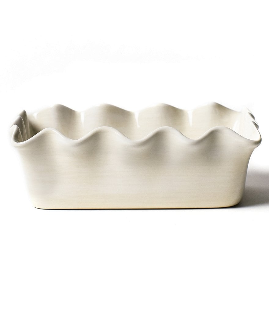 Coton Colors Signature White Ruffle Loaf Pan