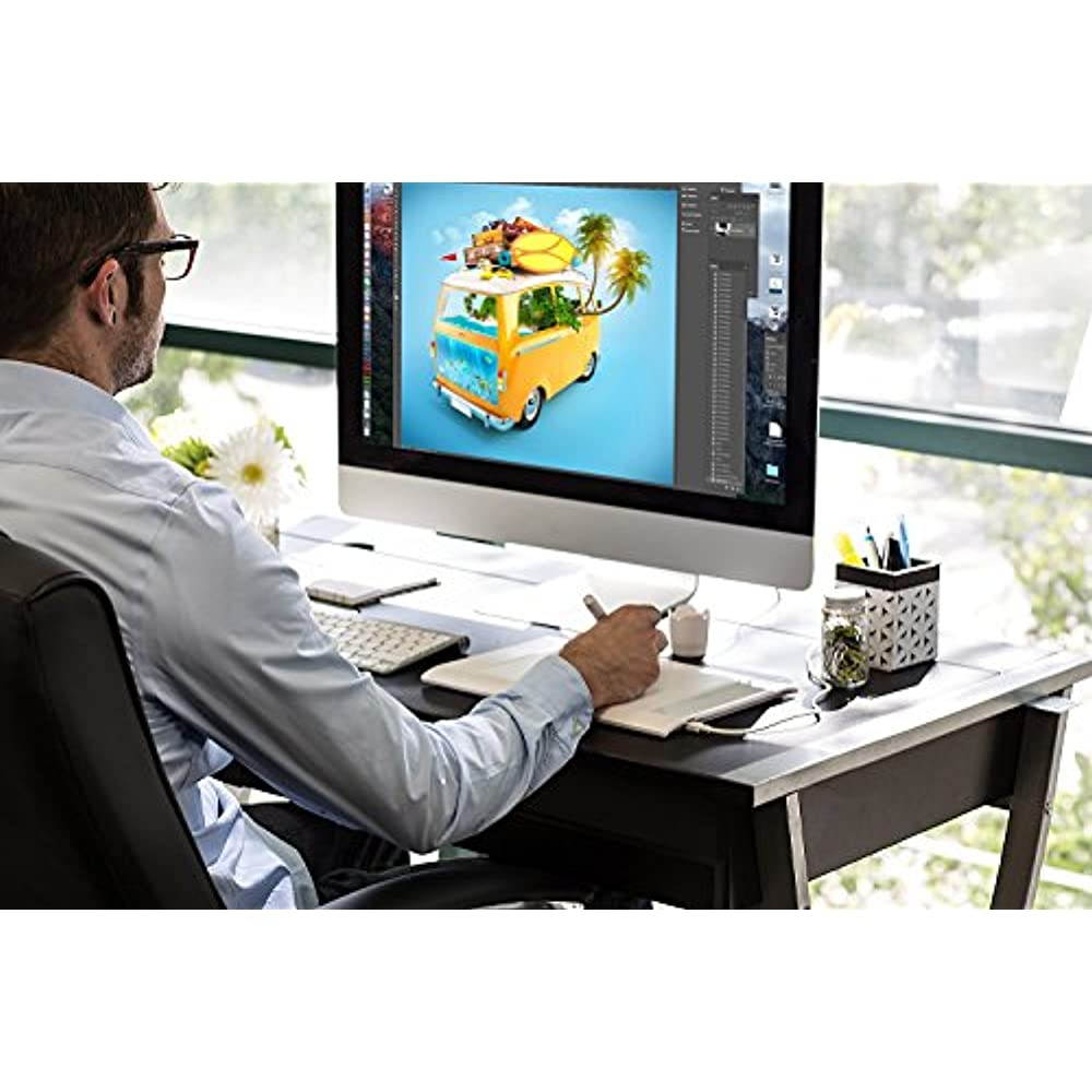Turcom TS-6580W 8" x 5" Huion Graphic Drawing,Capture Pen and Touch Tablet  - White