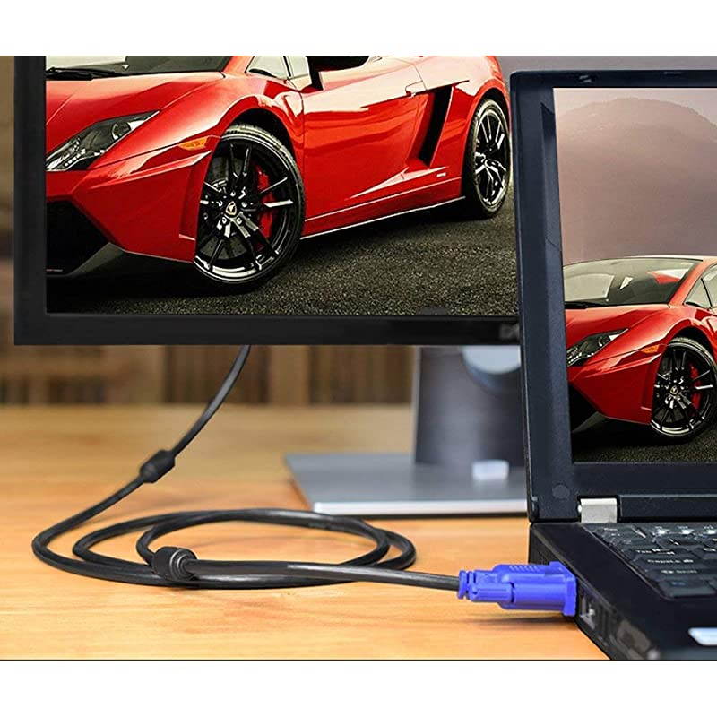 VGA to VGA Monitor Cable HD15 Male to Male for TV Computer Projector 15 Feet