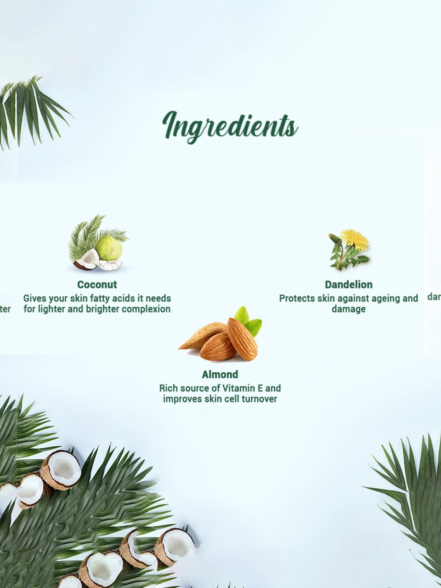 Biotique Coconut Brightening Instant Glow Cream - 50 gm