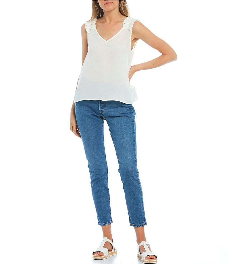 Lily Star Ruffled Strap Tank Top