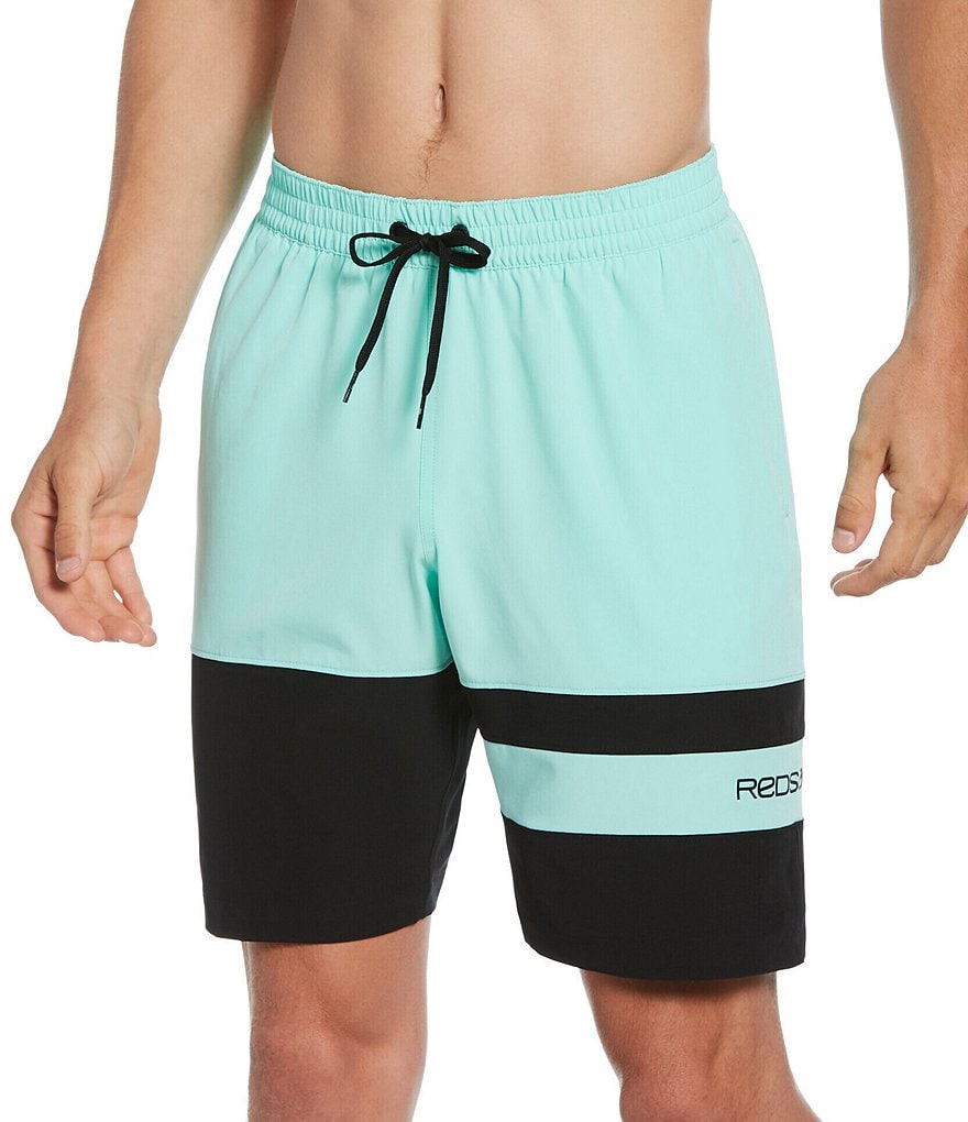 Redsand Elastic Waist Colorblock 20#double; Outseam Volley Shorts