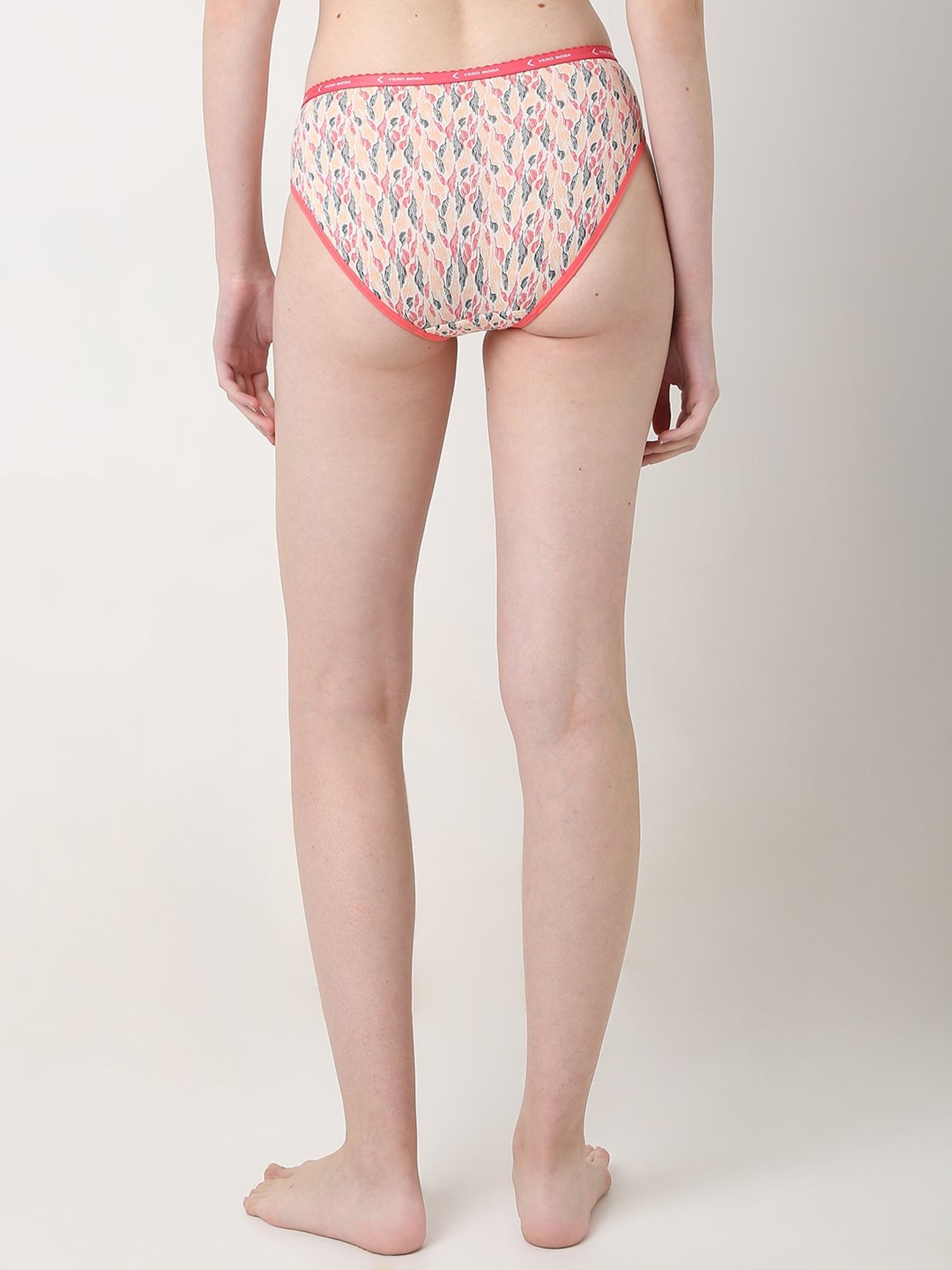 Vero Moda Intimates Multicolor Cotton Printed Hipster (Pack Of 5)