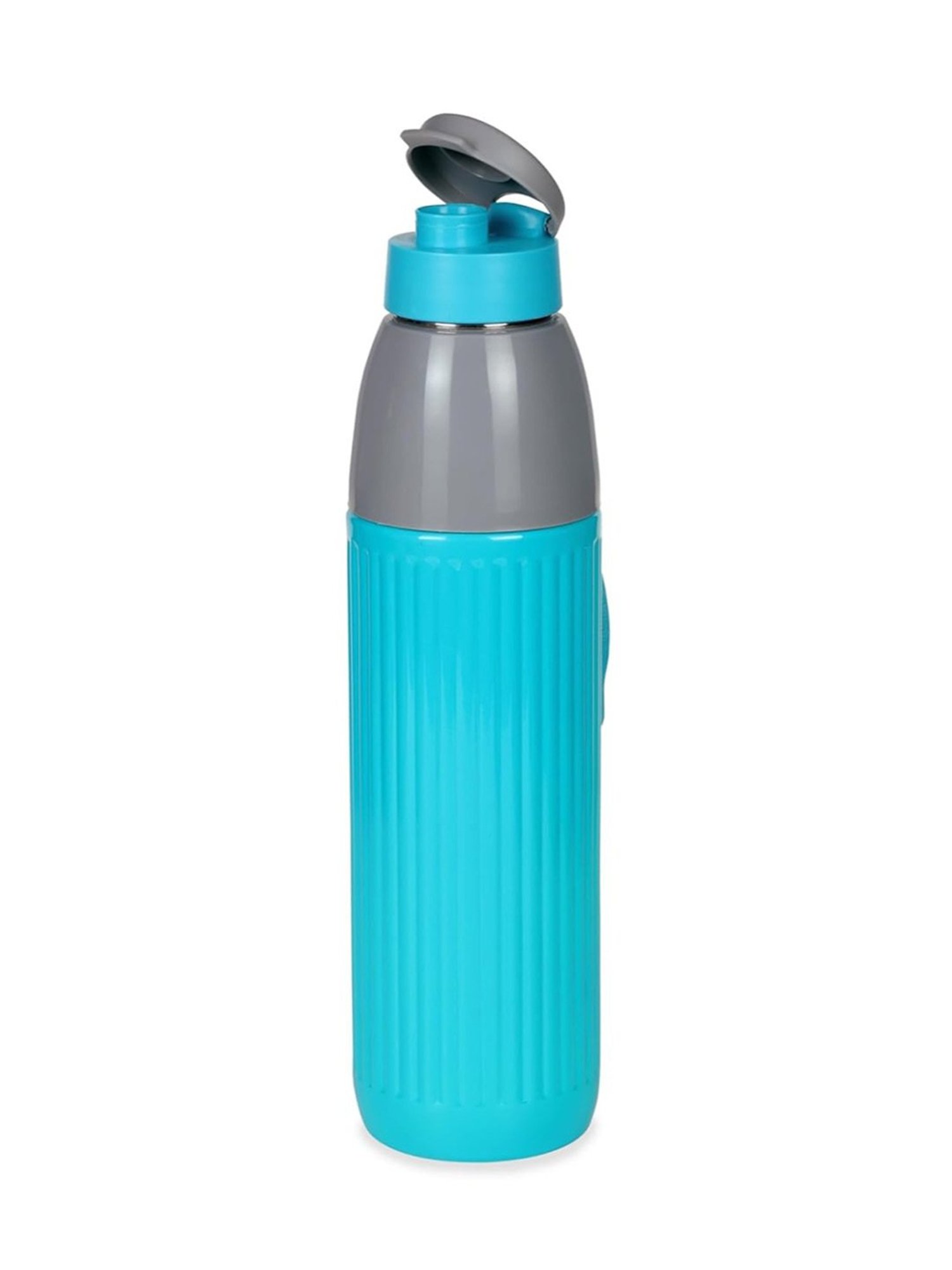 Varmora Veto Sky Blue Stainless Steel Insulated Inner Steel Outer Plastic Water Bottle - 700 ml