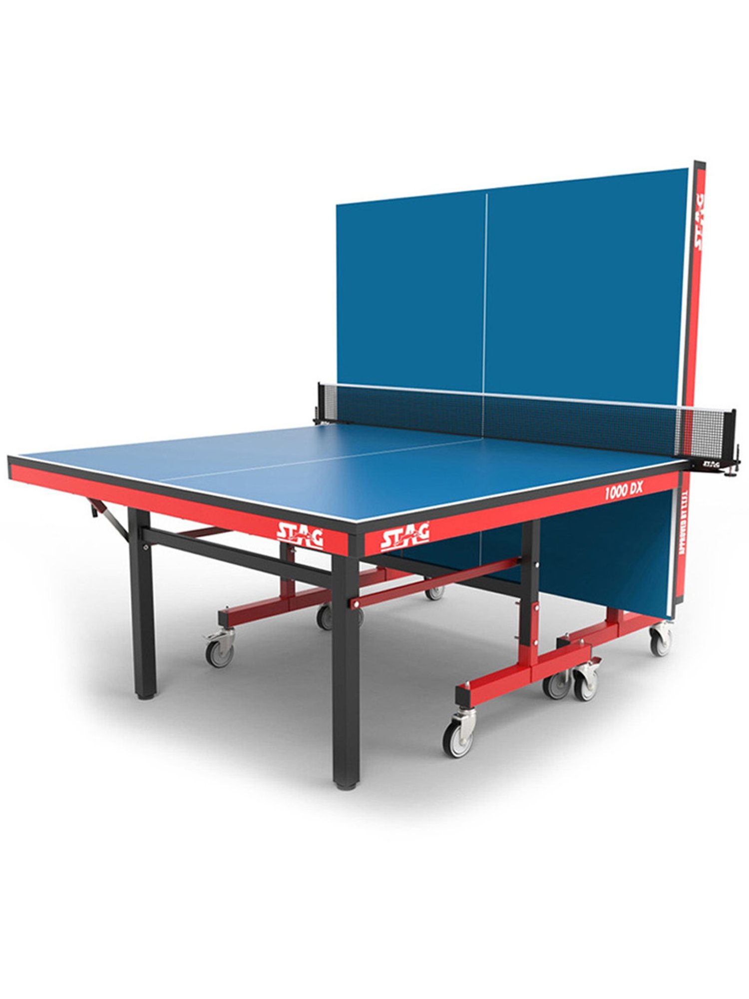 Stag Global 25mm 1000 DX Premium 10 Minute Quick Easy Setup Table Tennis Table (Blue)