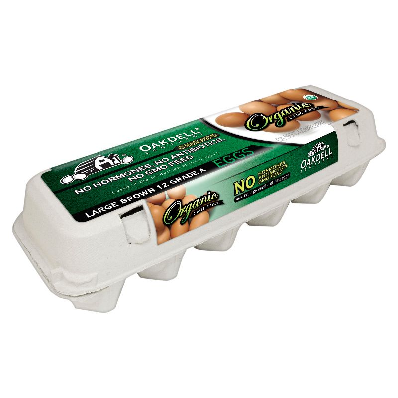 Oakdell Organic Cage-Free Grade A Large Brown Eggs - 12ct