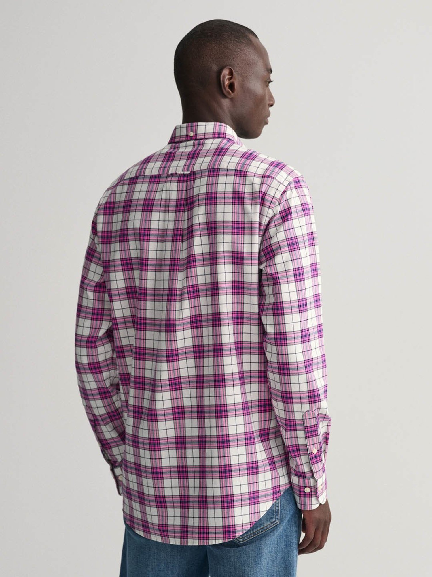 GANT Pink Cotton Regular Fit Checks Shirt