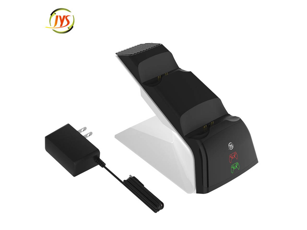 Brightup Dual Charger for PS5 Controller,Wechip Fast Charging Station Charger Dock with LED Indicator Safety Chip Protection Portable Gaming Charging Station Stand, Black