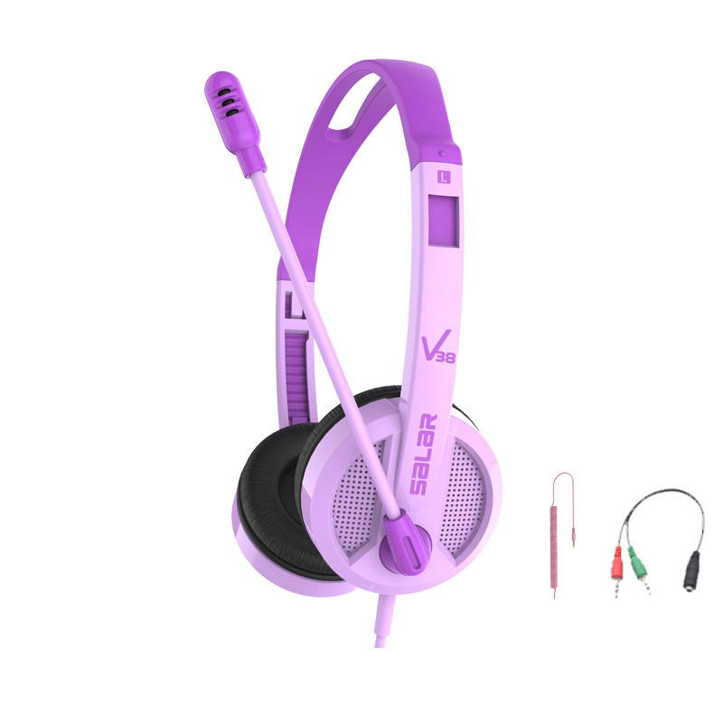 Over Ear Headphones Mic Noise Reduction 3.5MM Wired Headset