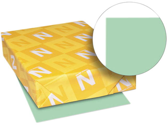 Wausau Paper 49561 Exact Index Card Stock, 110 lbs., 8-1/2 x 11, Green, 250 Sheets/Pack