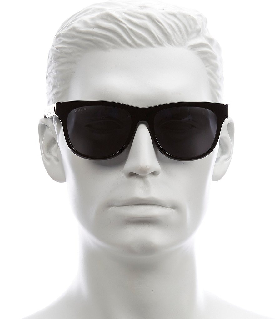Gucci Men's Gg0980s Rectangular 55mm Sunglasses
