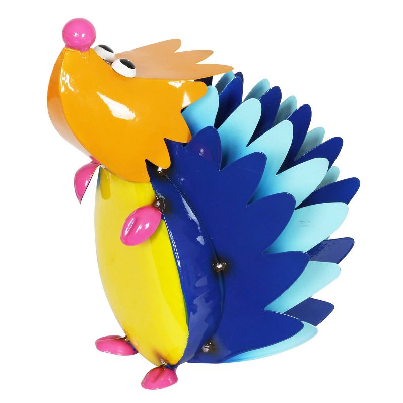 9.65" Metal Colorful Hedgehog - Exhart