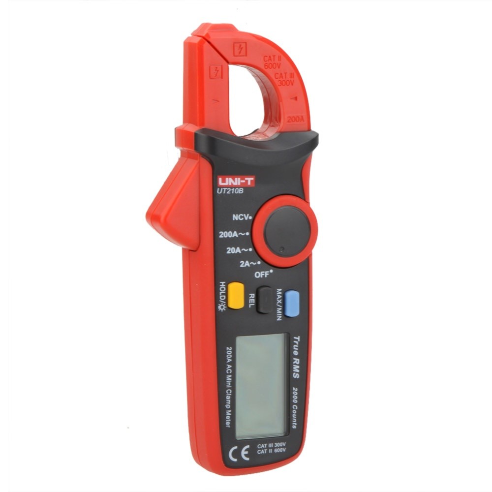 UNI-T UT210B True RMS 200A AC Mini Clamp Meters Ammeter w/ NCV Test & LCD Backlight