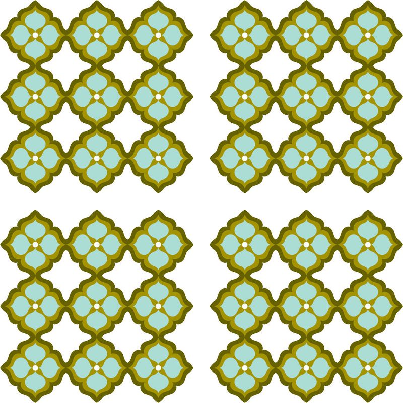 Elephant Paisley Blox Square Floral Wall Accent Stickers - Jonathan Adler..