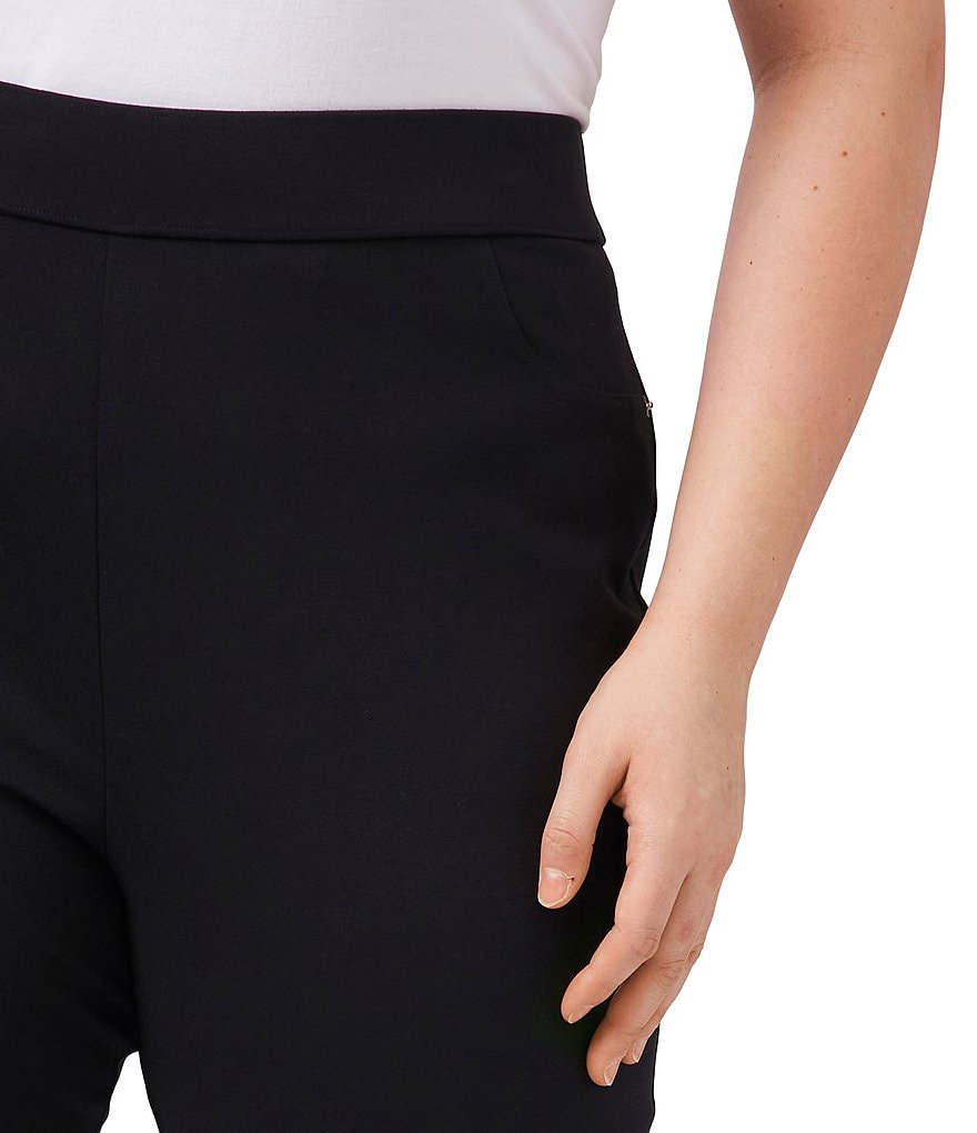 Intro Plus Size Solid Double Knit Tummy Control Leggings