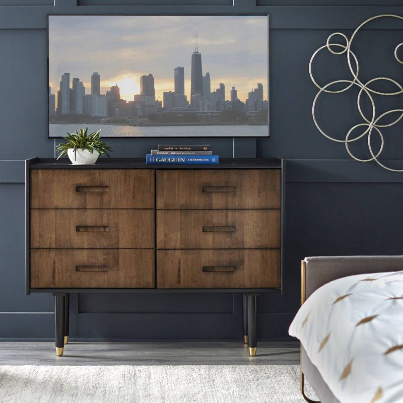 Randy Dresser and Multiuse Cabinet Black/Walnut - angelo:HOME