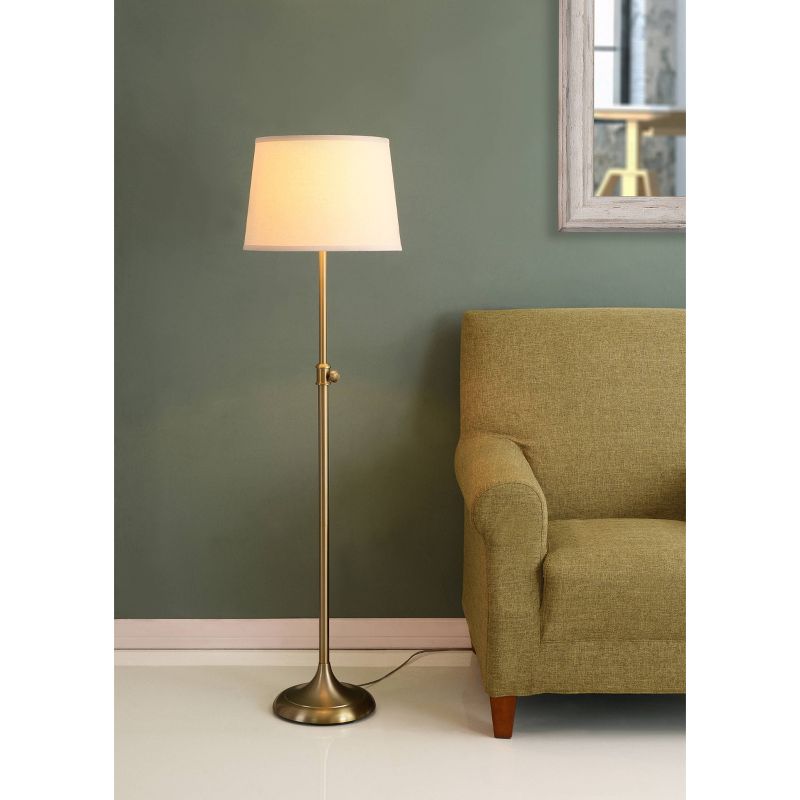 3-way Tifton Floor Lamp Vintage Brass Finish - Kenroy Home