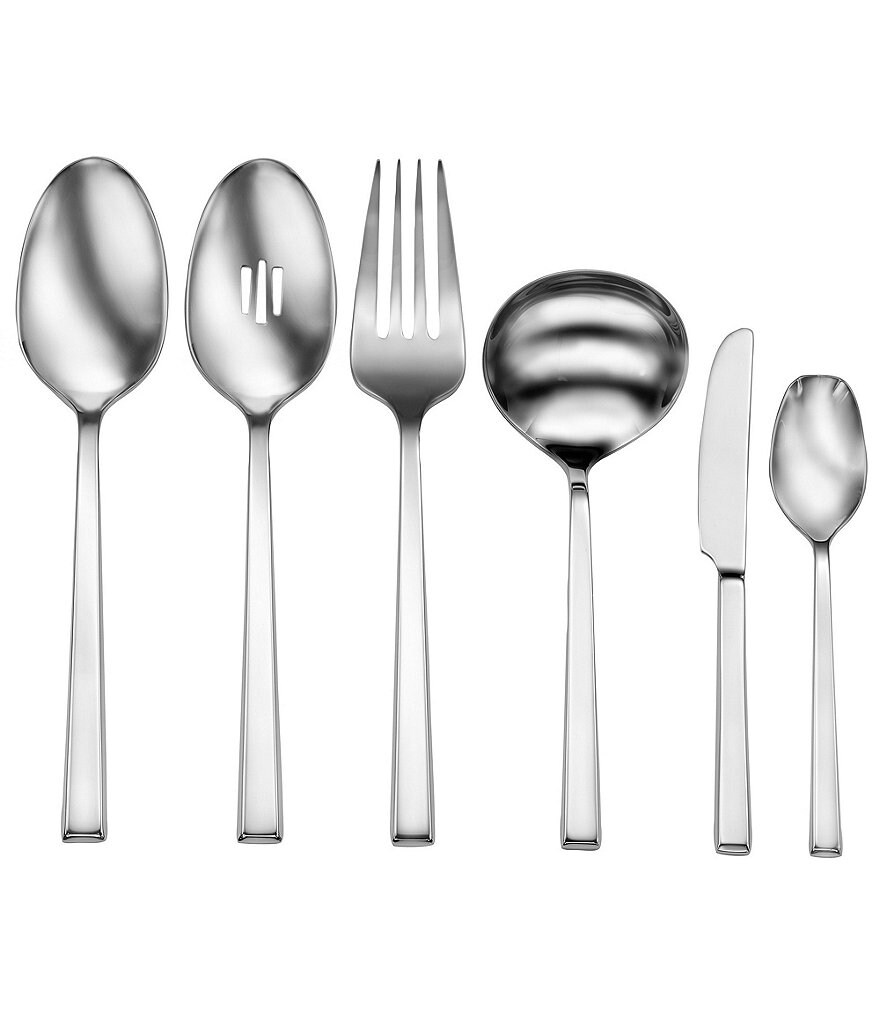 Lenox Sculpt Modern 65-Piece Stainless Steel Flatware Set