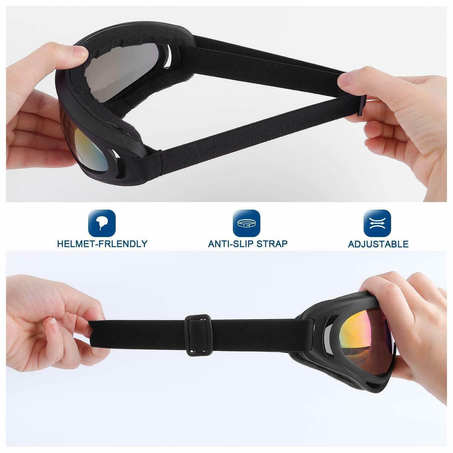 Adults Winter Snow Sports Goggles Ski Snowmobile Snowboard Skate Glasses Eyewear