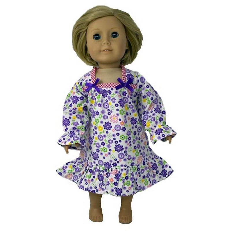 The Queen's Treasures Little House on the Prairie Green Calico Dress, Bonnet & Apron for 18" American Girl Dolls