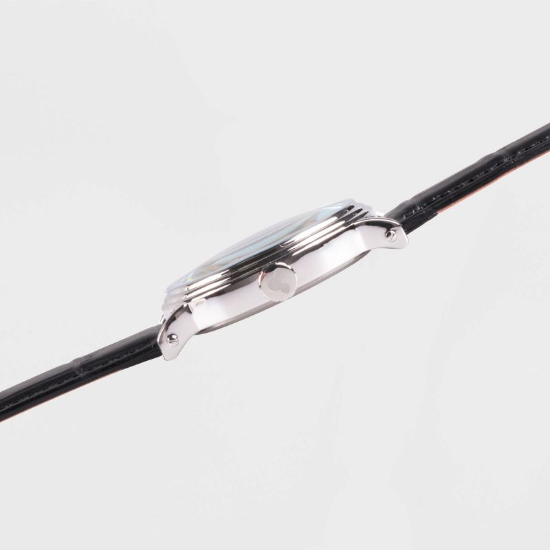 Men's Disney Mickey Mouse Vintage Leather Strap - Black