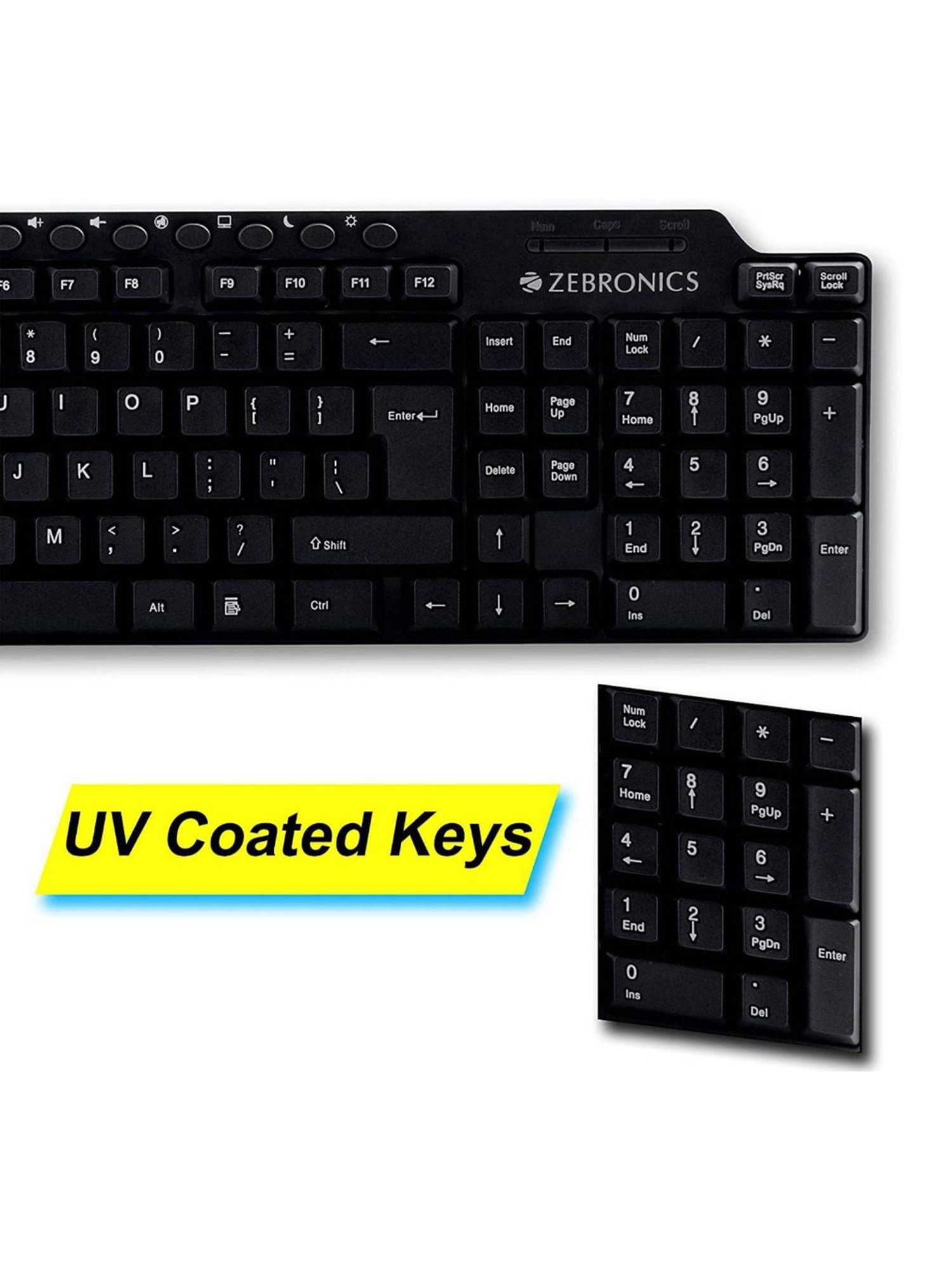 Zebronics KM2100 Wired Keyboard & Alex Wired Mouse Combo Set (Black)