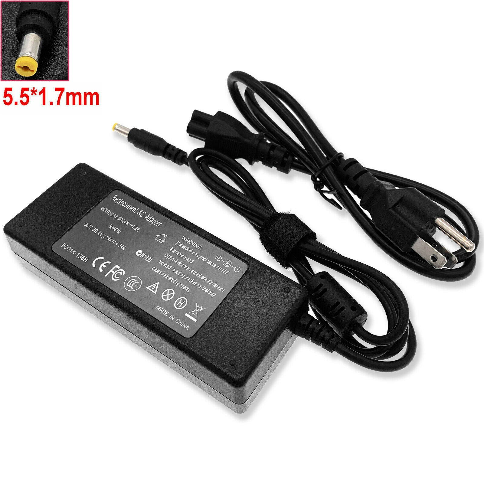 Antoble AC Adapter Charger Cable Cord for Gateway MS2370, NE51B18u, VG70 Laptops Power Supply