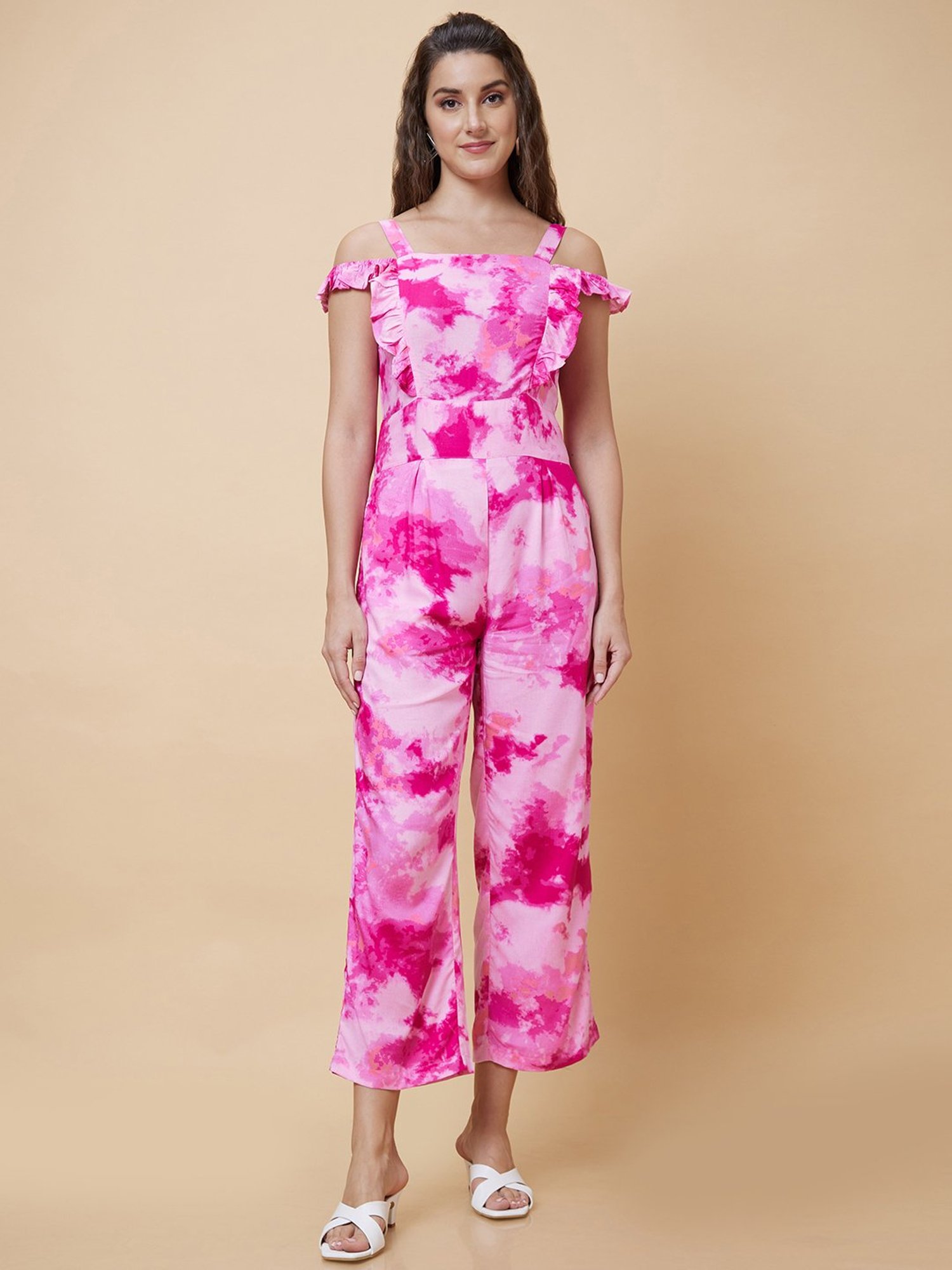 Globus Pink Tie - Dye Jumpsuit
