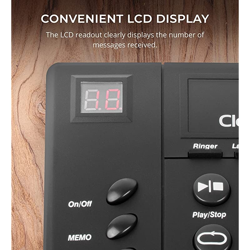 ANS3000 Amplified Answering Machine for Analog Telephones Landline with Up to 30dB Amplification