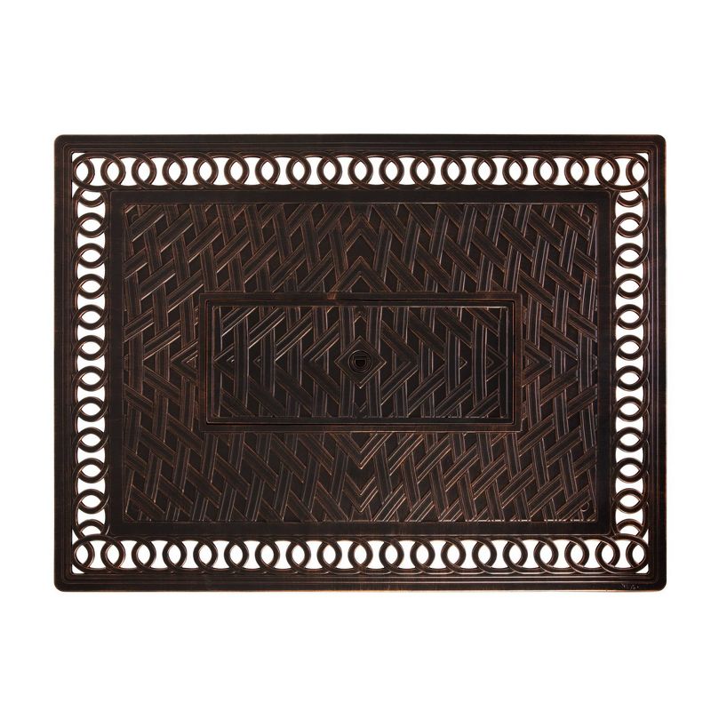 Meerin Rectangular Aluminum LPG Fire Pit - Fire Sense