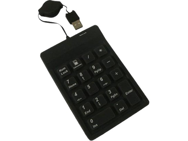 Logic Controls KB1700P-D-BK Prog. Kypad, Black, Ps2 I/F, Lgnd Sheet D (Positouch), RJ-PS2 CBL