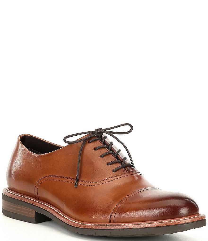 Kenneth Cole New York Men's Kieran Leather Flex Lace Up Cap Toe Oxfords